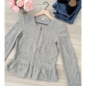 J. Crew Boucle Peplum Tweed Jacket